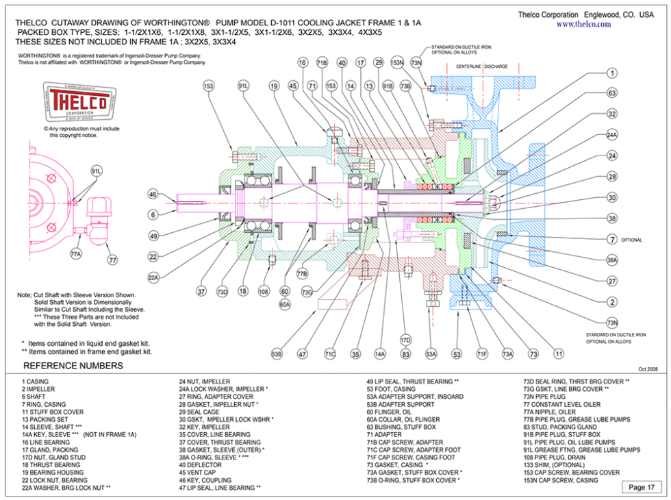 Pump Technical Drawings Thelco Corporation