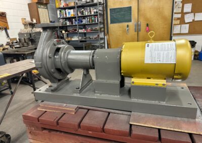 Thelco Worthington D814 4x3x10 motor mounted pump on fabricated steel base