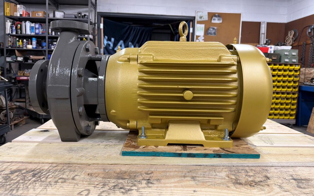 Worthington D824 3x1.5x10 pump with 8.70 diameter impeller and 20 HP motor