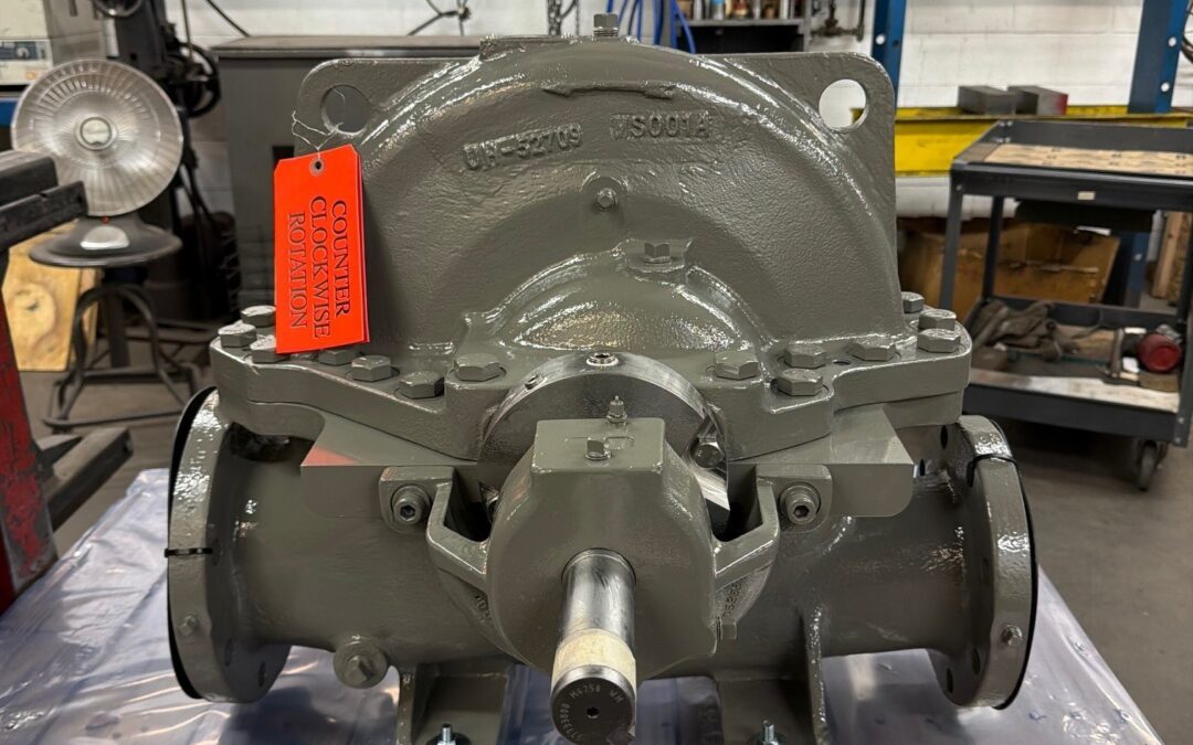 Worthington 5LR-15 split case pump with full diameter 15.75 inch impeller