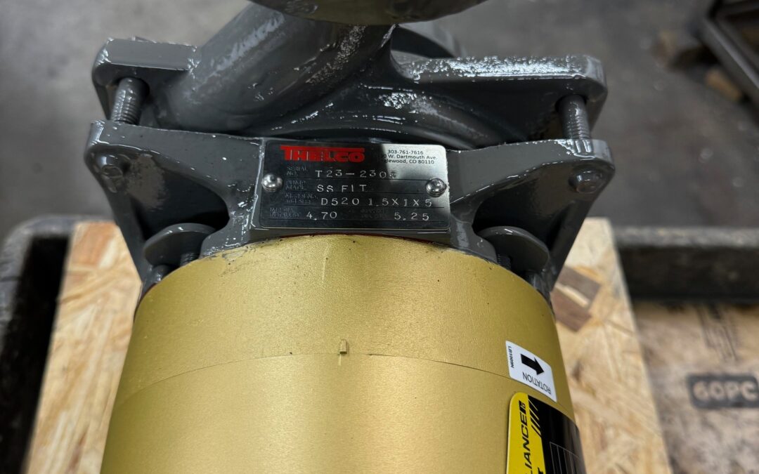 Worthington D520 1.5x1x5 D500 series pump motor mounted unit