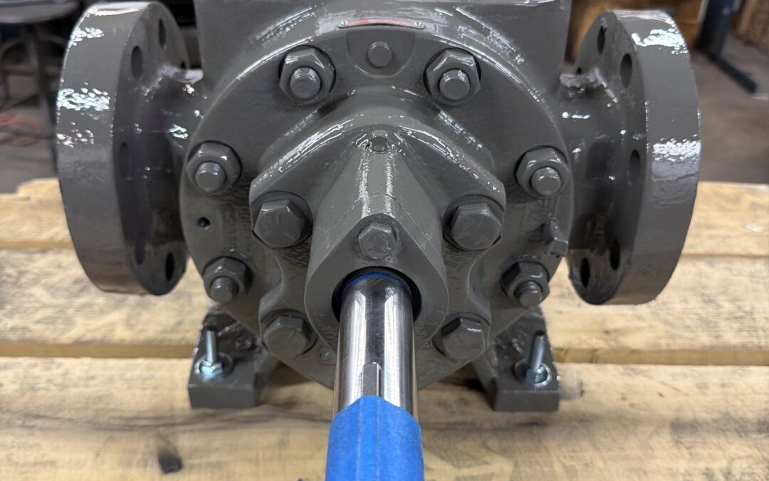Worthington 3GRWM counterclockwise rotary gear pump for industrial fluid transfer