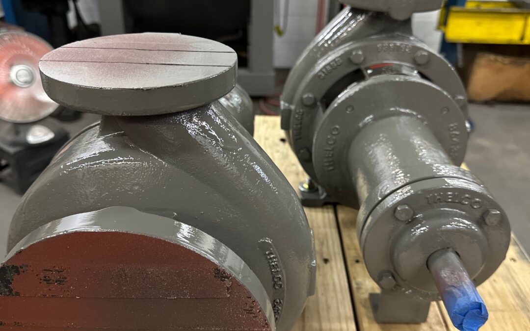Worthington D814 3x1.5x6 standard fitted centrifugal pump with full diameter impeller rebuilt by Thelco