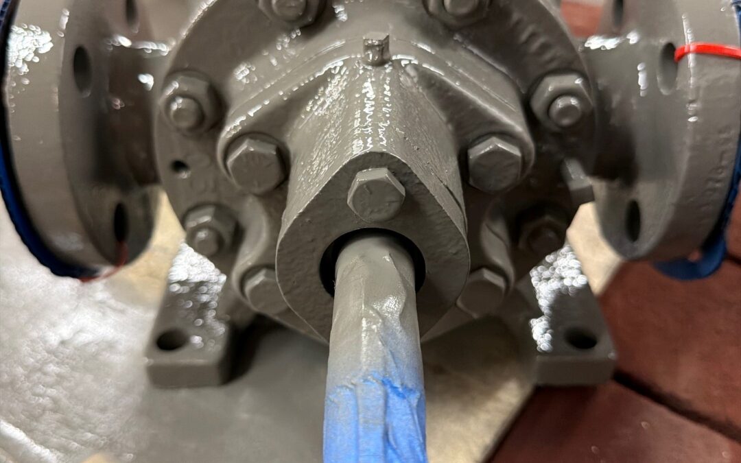 Worthington 1.5GRM flanged gear pump with counterclockwise rotation